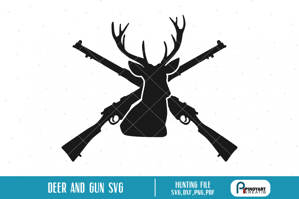 Download Deer and Cross Rifle svg - a deer hunting vector file ...