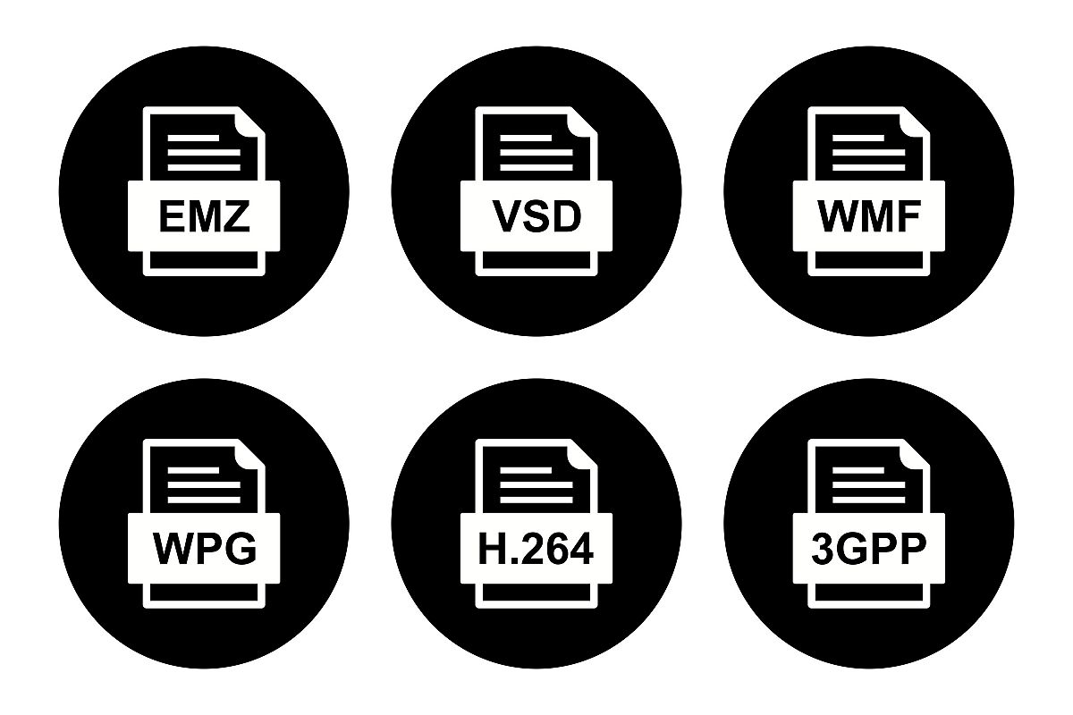 Set Of File Formats Icons example image 1