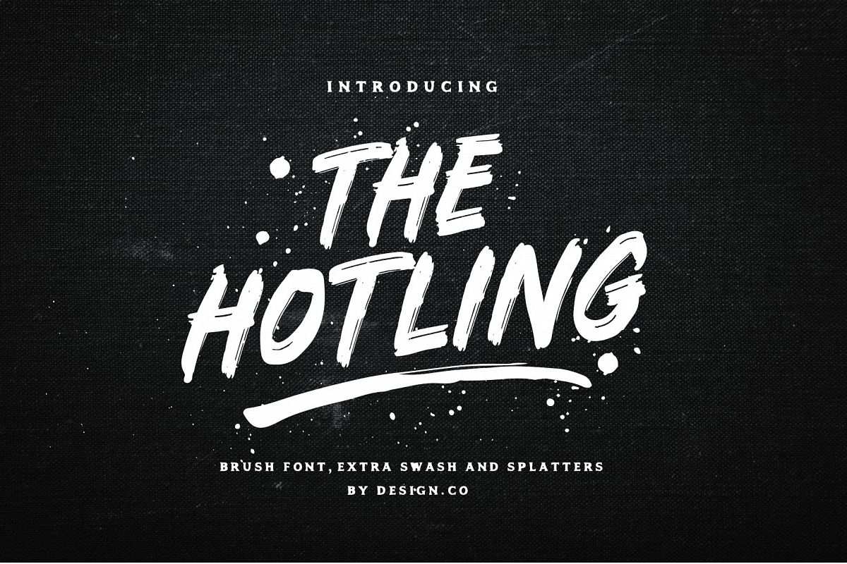 Download The Hotling Brush Font Extras (154500) | Other | Font Bundles