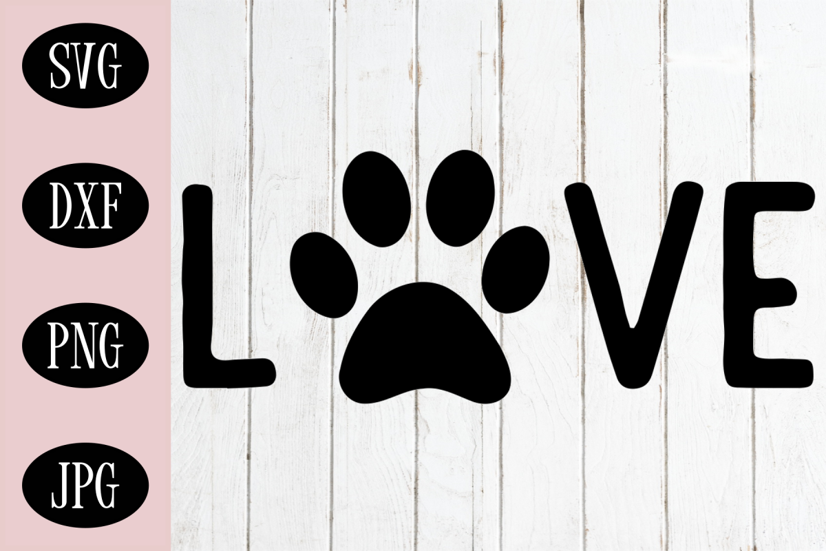 Love Dog Paw SVG | Dog Lover SVG | Dog Paw SVG example image 1