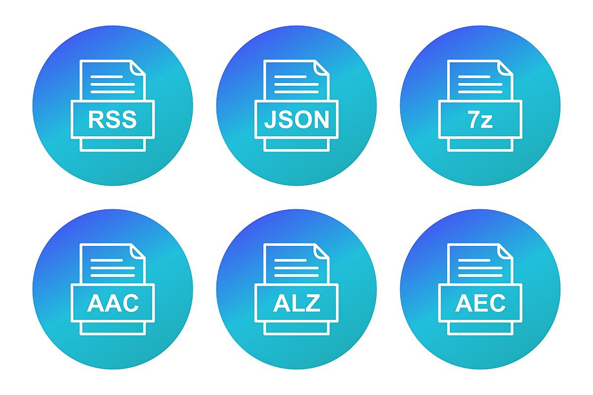 Set Of File Formats Icons example image 1