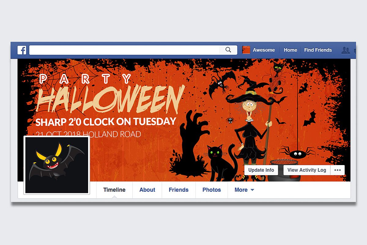 Halloween Night Facebook Timeline Cover example image 1