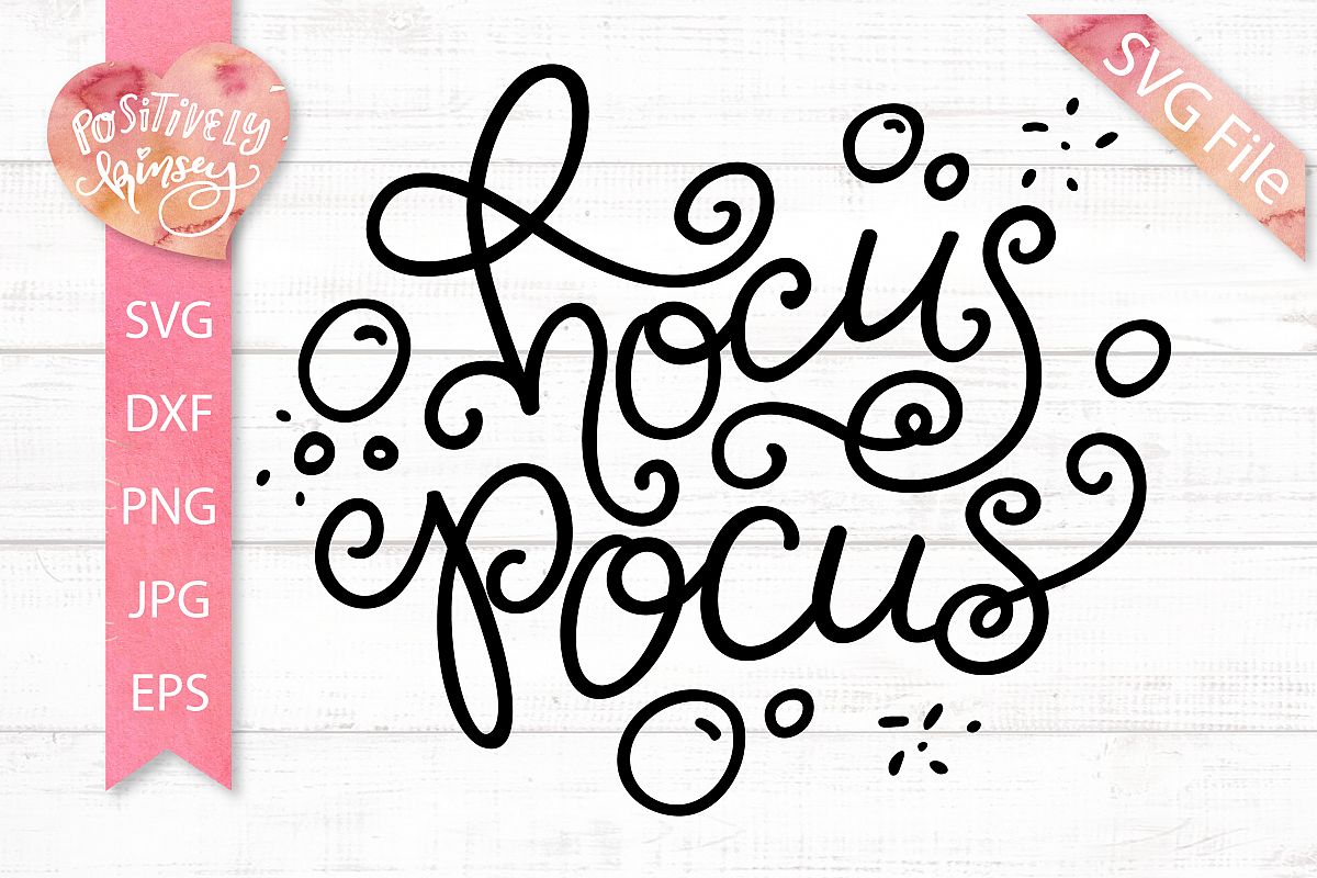 Hocus Pocus SVG DXF PNG EPS, Halloween SVG, Witch SVG Design example image 1