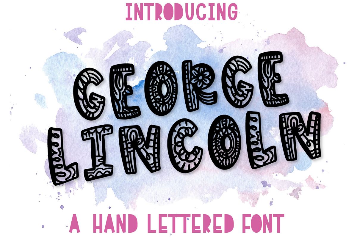 George Lincoln- A Silly Doodle Font example image 1