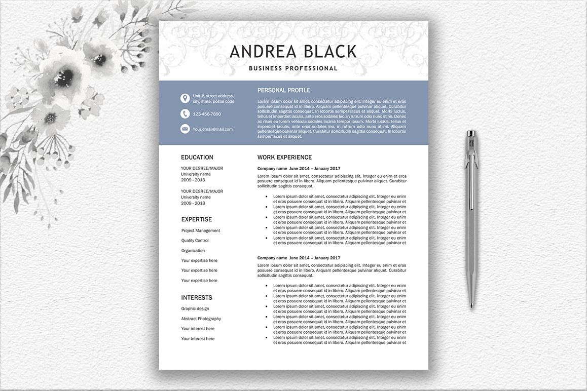 Resume Template Design example image 1
