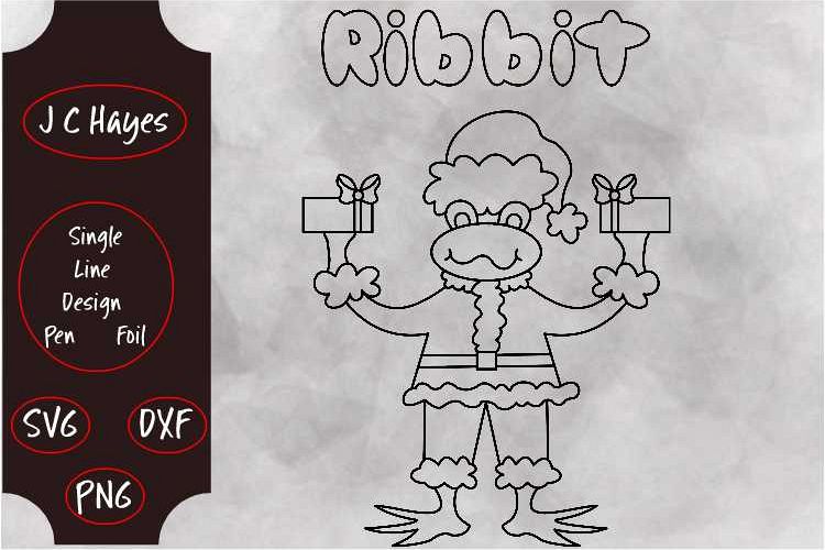 Merry Christmas Single Line Design, Pen, Foil example image 1