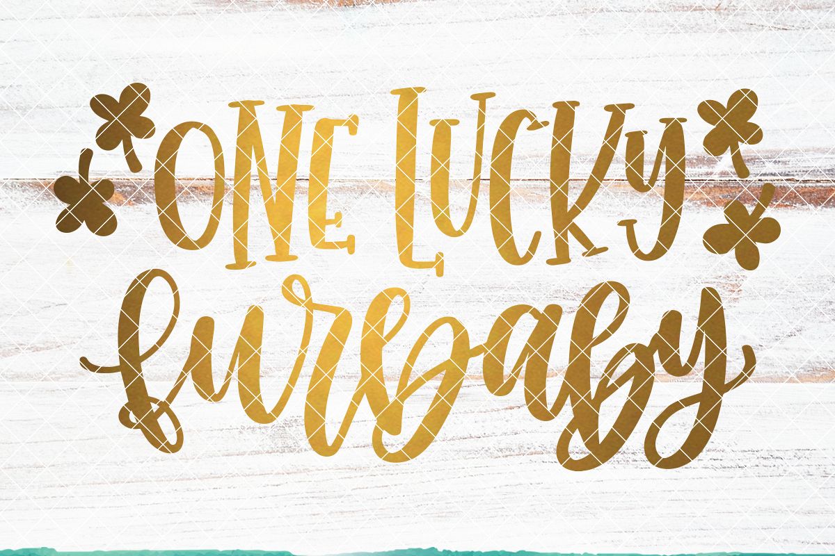 One Lucky Furbaby / SVG PNG DXF EPS file example image 1