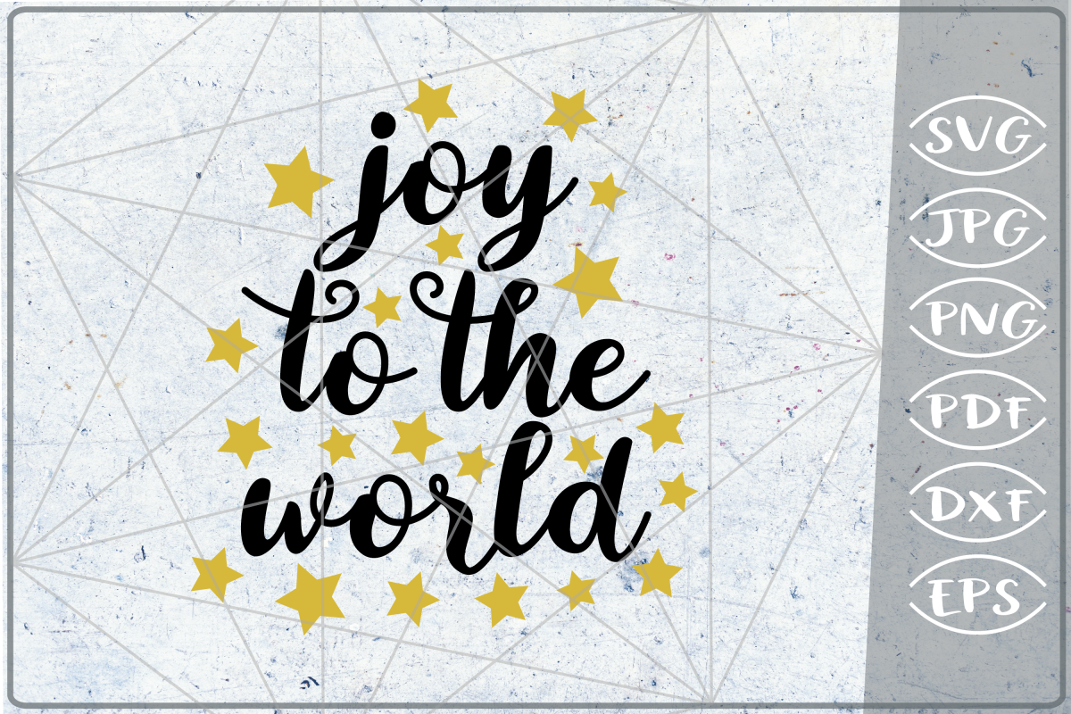 Joy To The World SVG Quote SVG Merry Christmas Print Cricut example image 1
