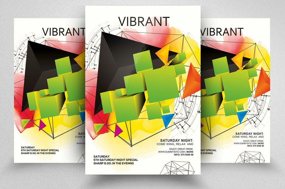 Abstract Electro Flyer Template example image 1