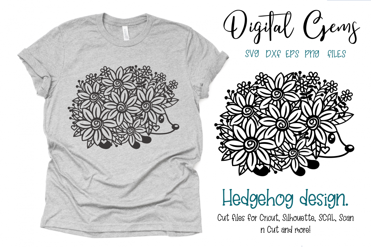 Hedgehog paper cut design SVG / DXF / EPS / PNG files example image 1