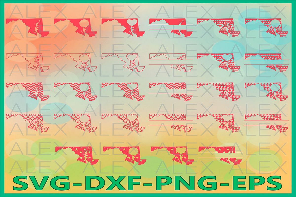 Maryland State SVG, Maryland SVG files for Cricut example image 1