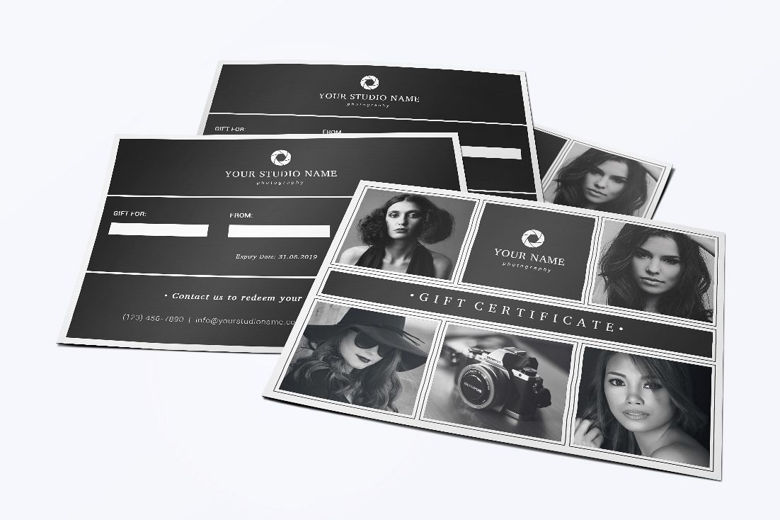 Photography Gift Certificate Template example image 1