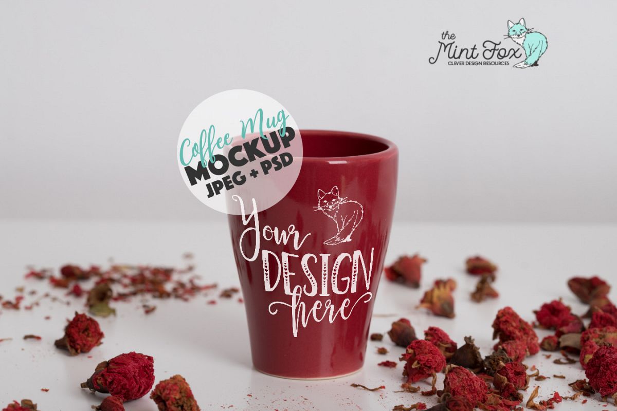 Coffee Mug Mockup | PSD & JPG Coffee Cup Mock Up example image 1