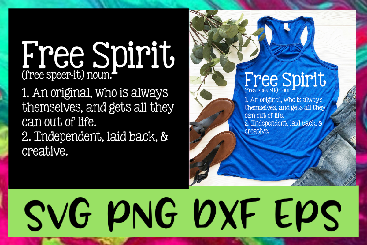 Free Spirit Definition SVG PNG DXF & EPS Design Files example image 1
