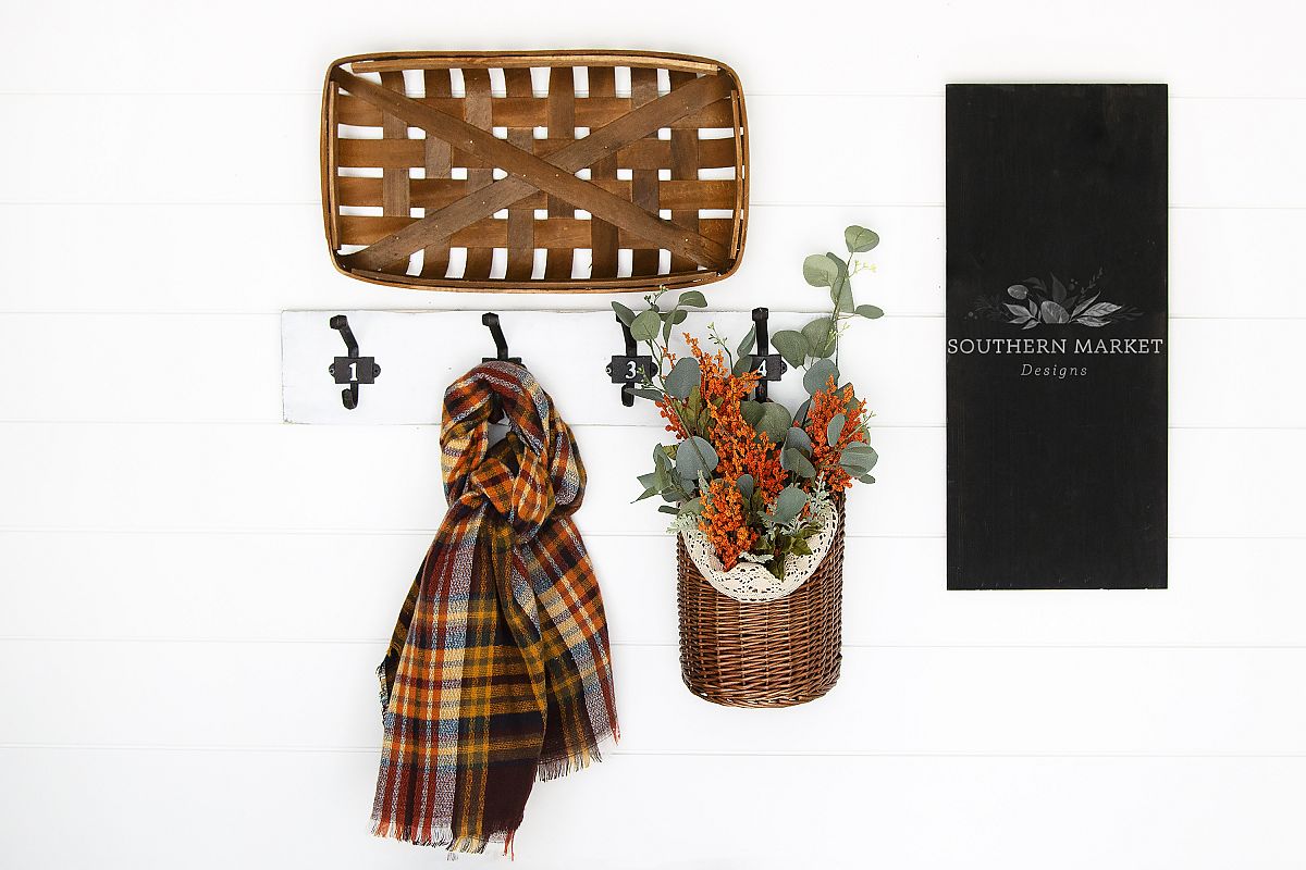Fall Stained 12x24 Wood Sign Mock Up Stock Photo example image 1
