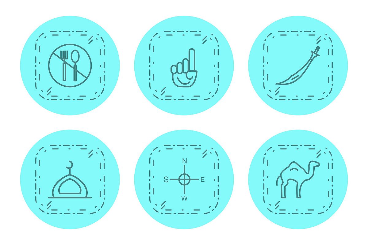 Set Of Ramadan Icons example image 1