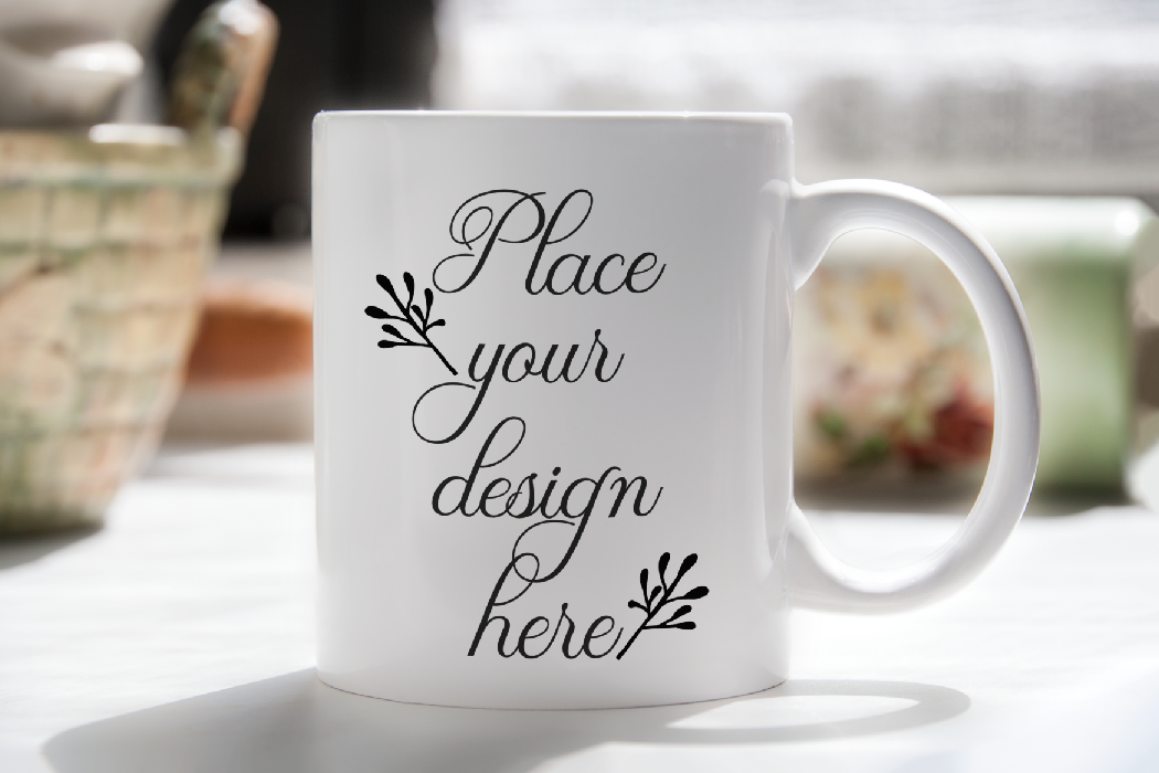 Download White coffee mug mockup, cup 11oz rustic cups mug mock up (57474) | Mock Ups | Design Bundles