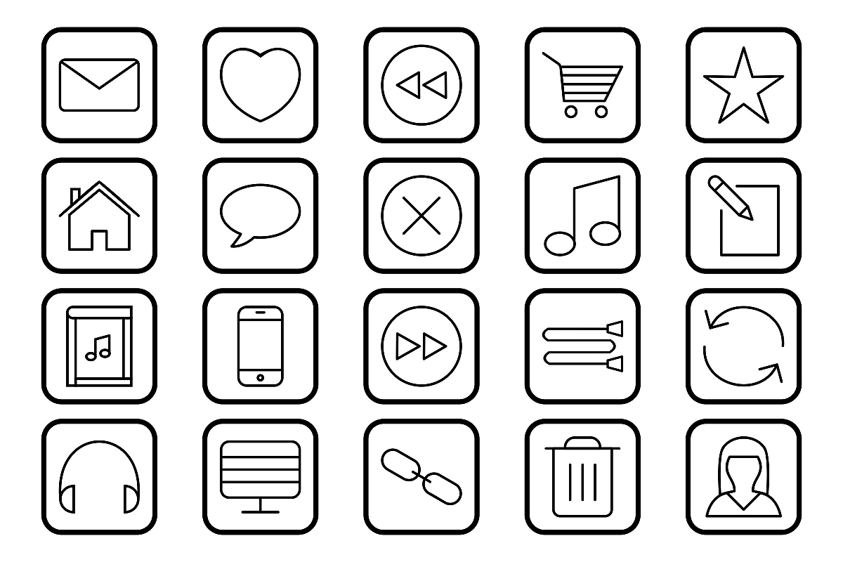 Set Of Multimedia Icons example image 1