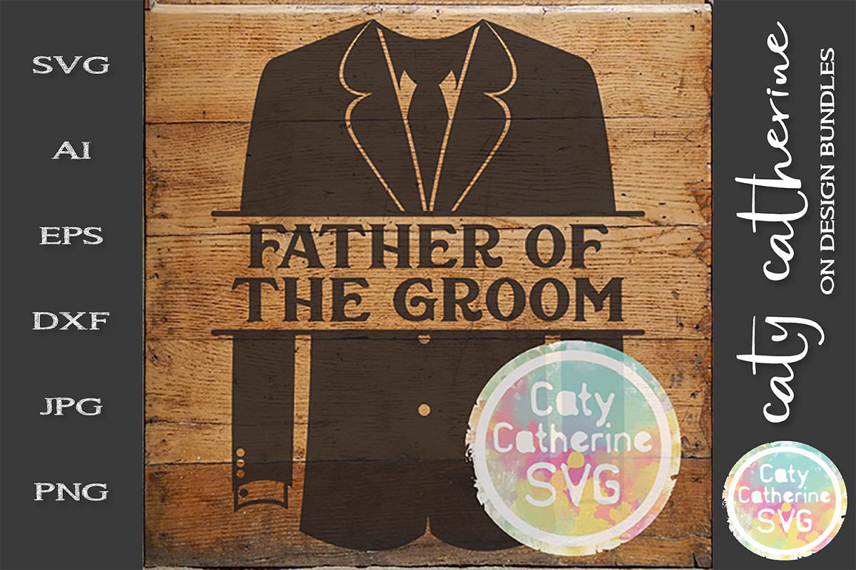 Wedding Party Male Roles Tuxedo Father Of The Groom SVG example image 1