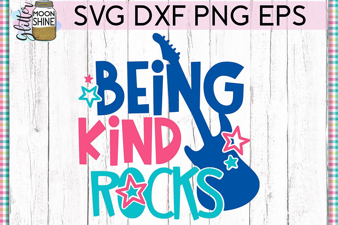 Being Kind Rocks SVG DXF PNG EPS Cutting Files example image 1