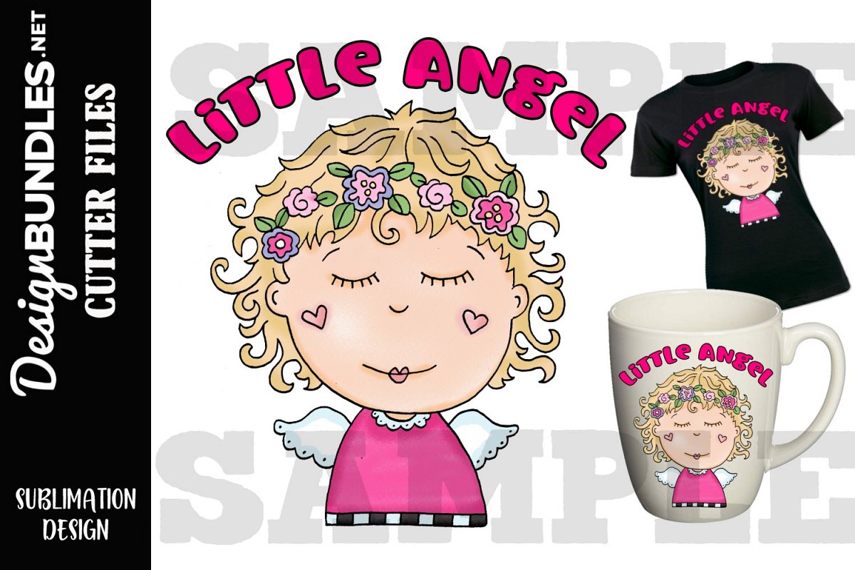 Little Angel Sublimation Design example image 1