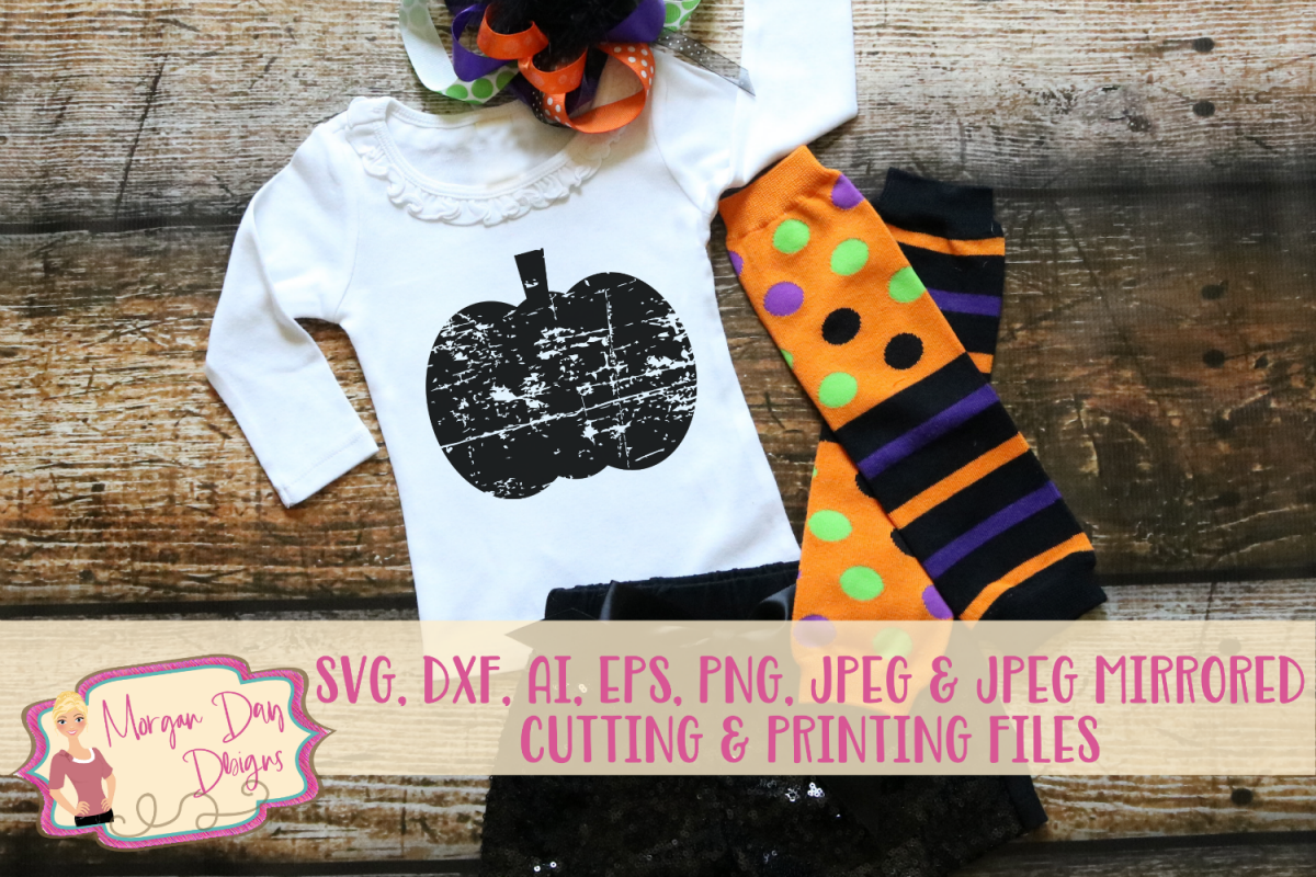 Grunge Pumpkin SVG, DXF, AI, EPS, PNG, JPEG example image 1