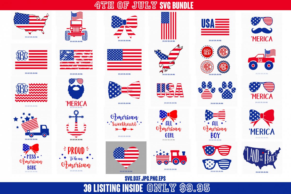 Download 4th Of July Svg Design Bundle Fourth Of July Svg 4th Of July Svg Patriotic Svg America Svg Cricut Silhouette Cut File Svg Dxf Eps