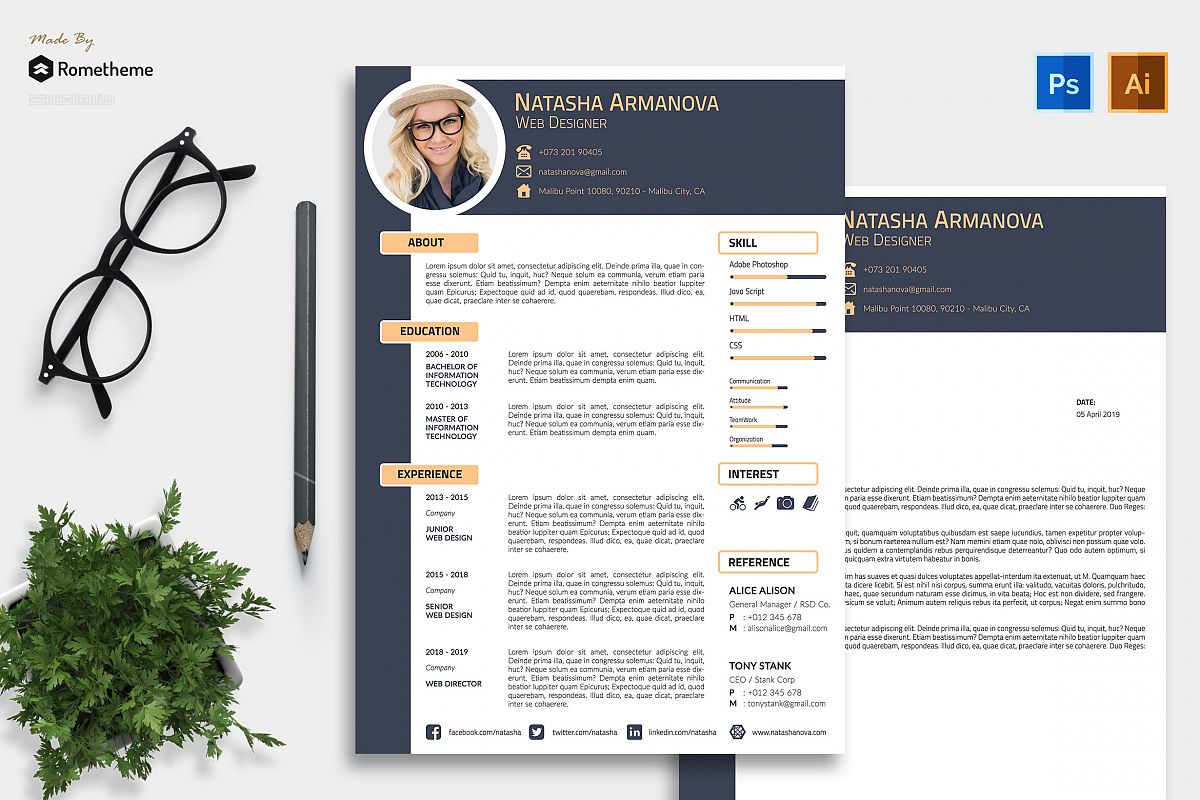 Clean Resume vol. 10 example image 1