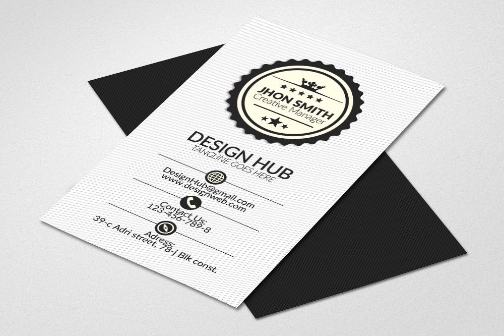 Retro Vertical Business Visitig Cards example image 1