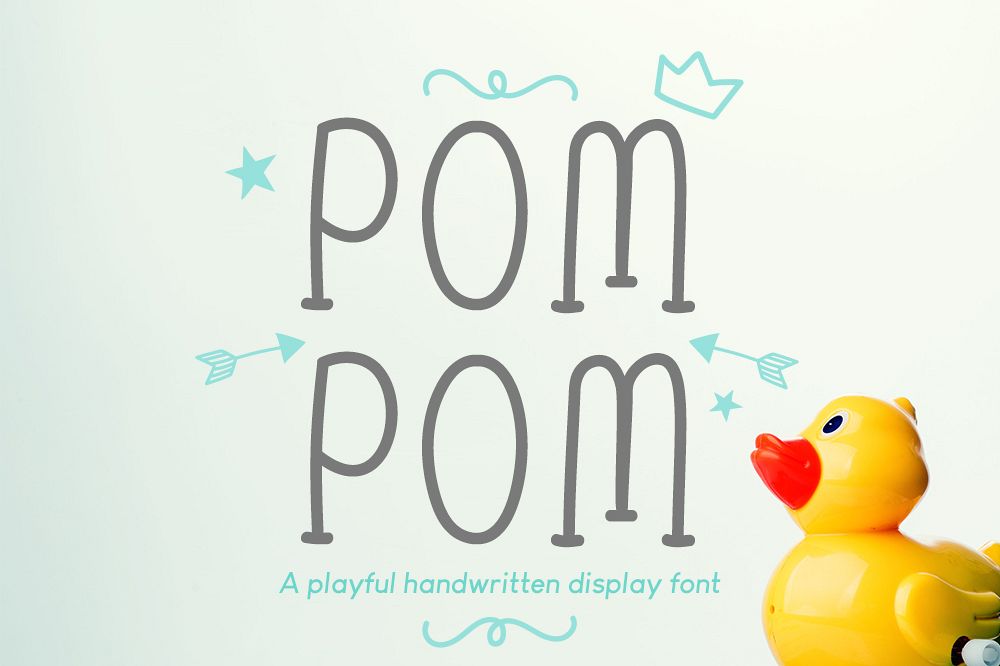 Pom Pom : Cute Handwritten font example image 1