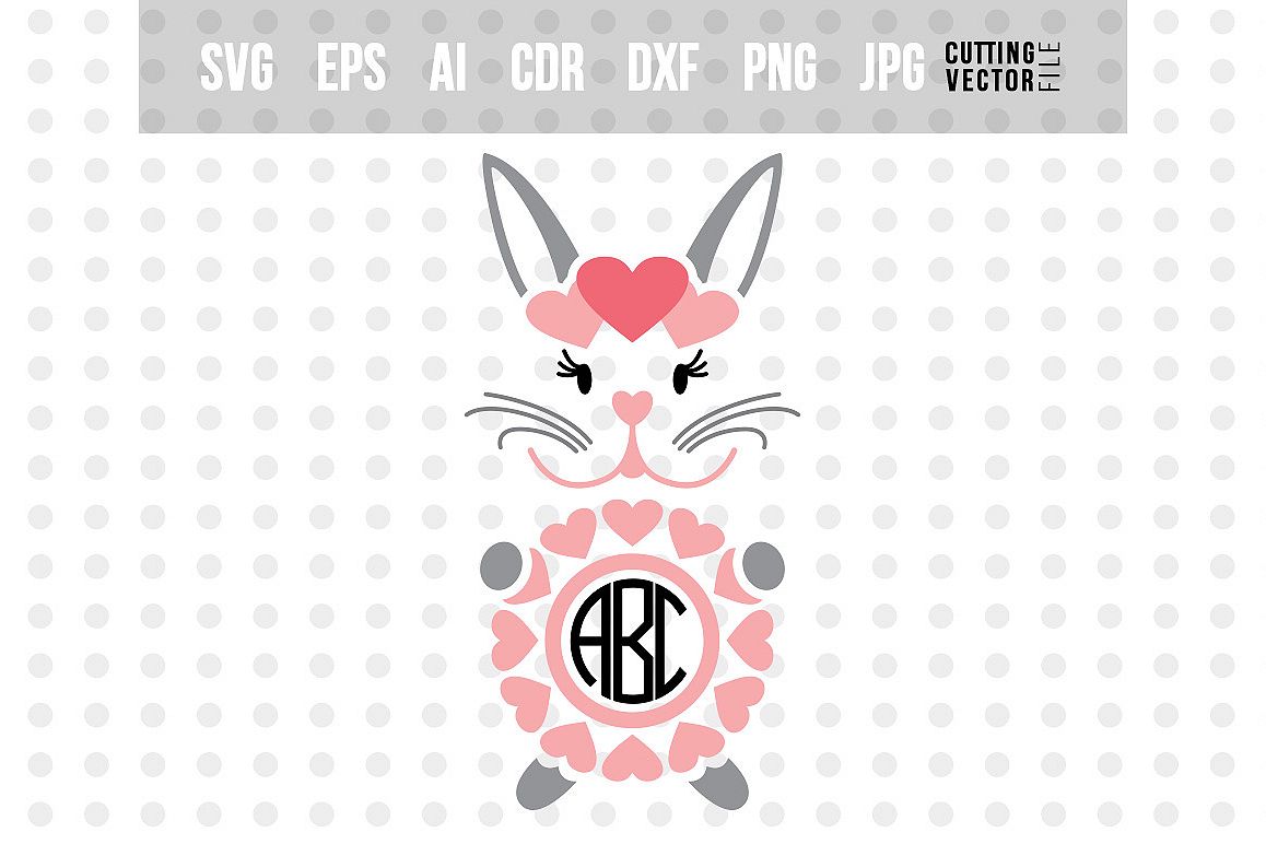 Bunny Monogram SVG - File for Silhouette & Cricut example image 1