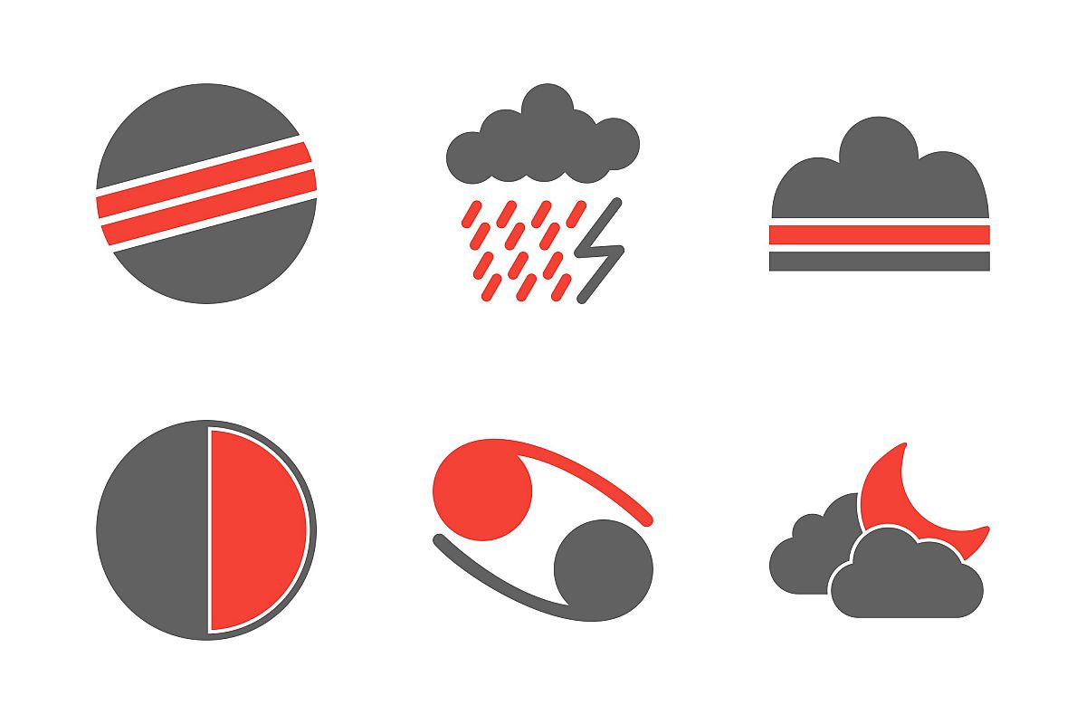 Set Of Weather And Season Icons example image 1