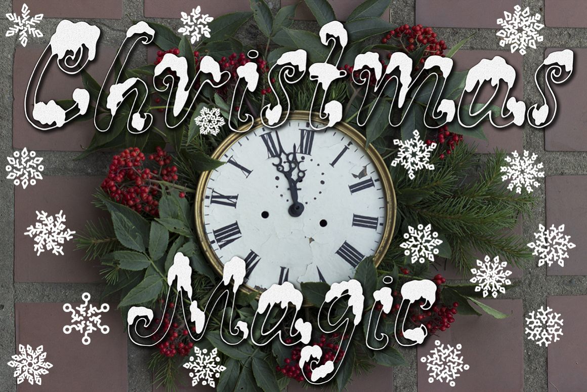 Snowy X-mas font example image 1
