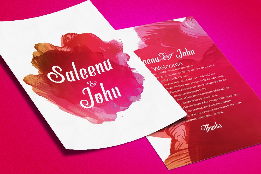 Double Sided Save The Date Card example image 1
