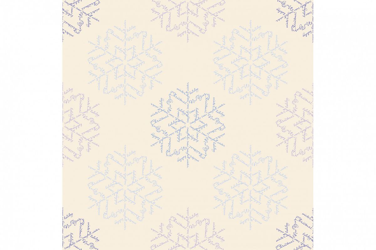 Seamless background with snowflakes. example image 1