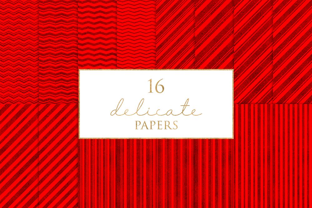 16 Delicate Digital Paper Pack example image 1