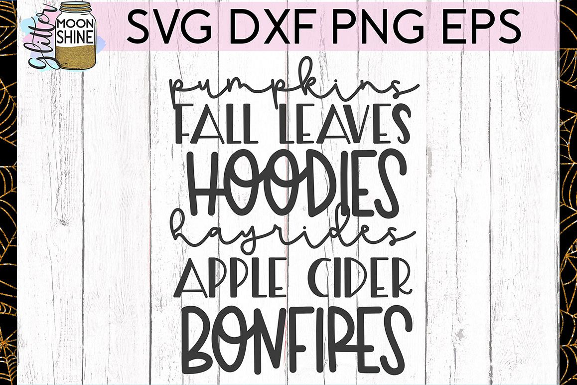 Pumpkins Fall Leaves Hoodies SVG DXF PNG EPS Cutting Files example image 1