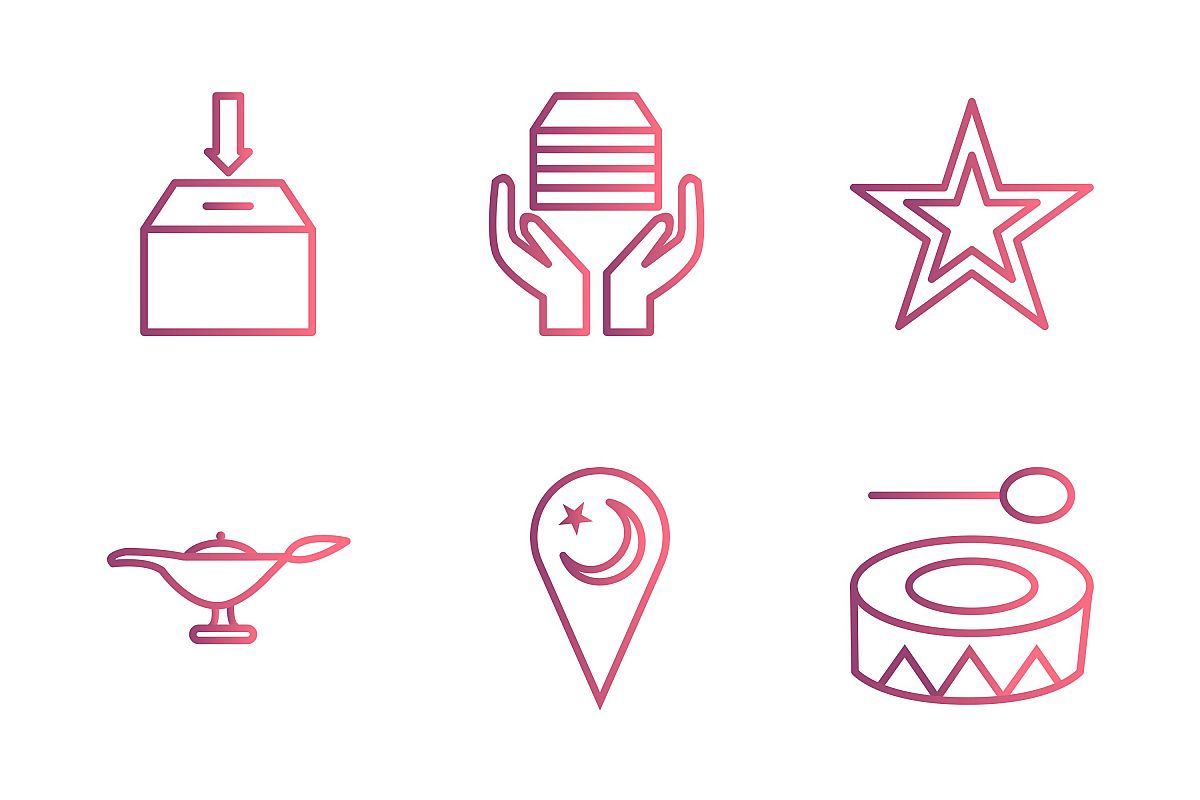 Set Of Ramadan Icons example image 1