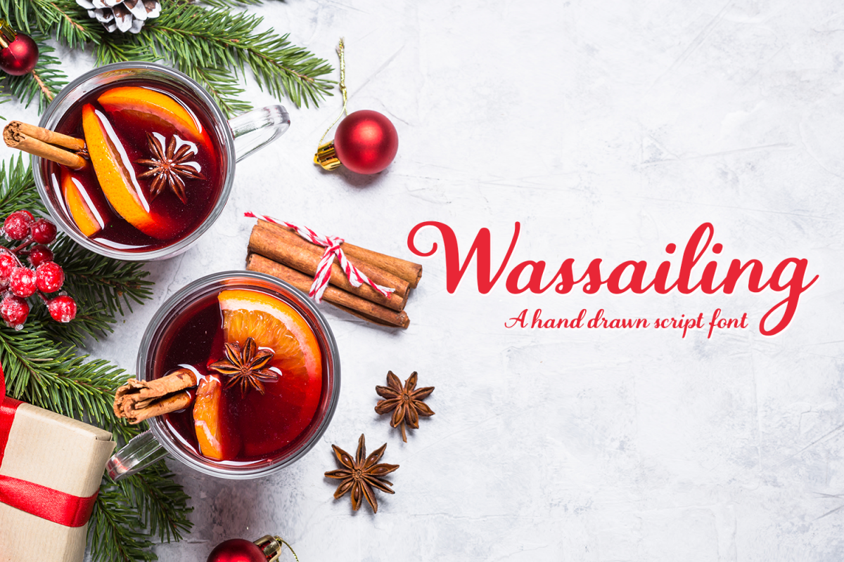 Wassailing - A handwritten script font example image 1