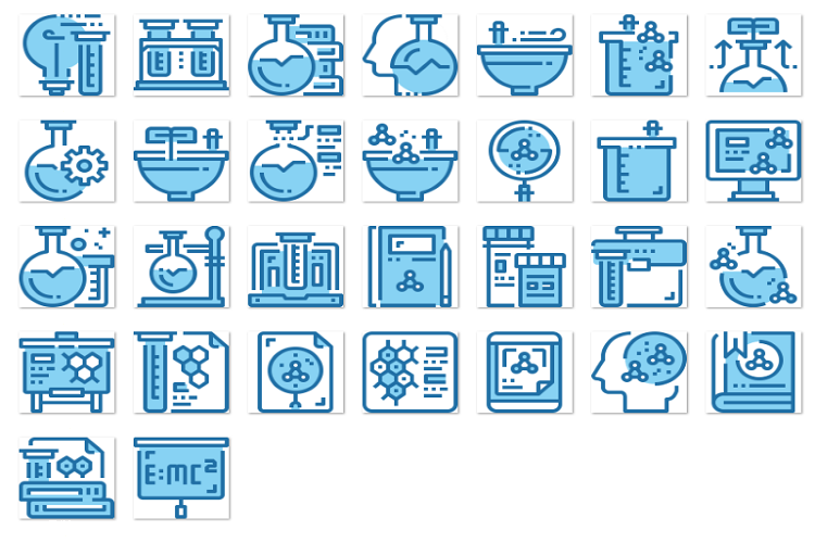 Research experiment flat blue example image 1