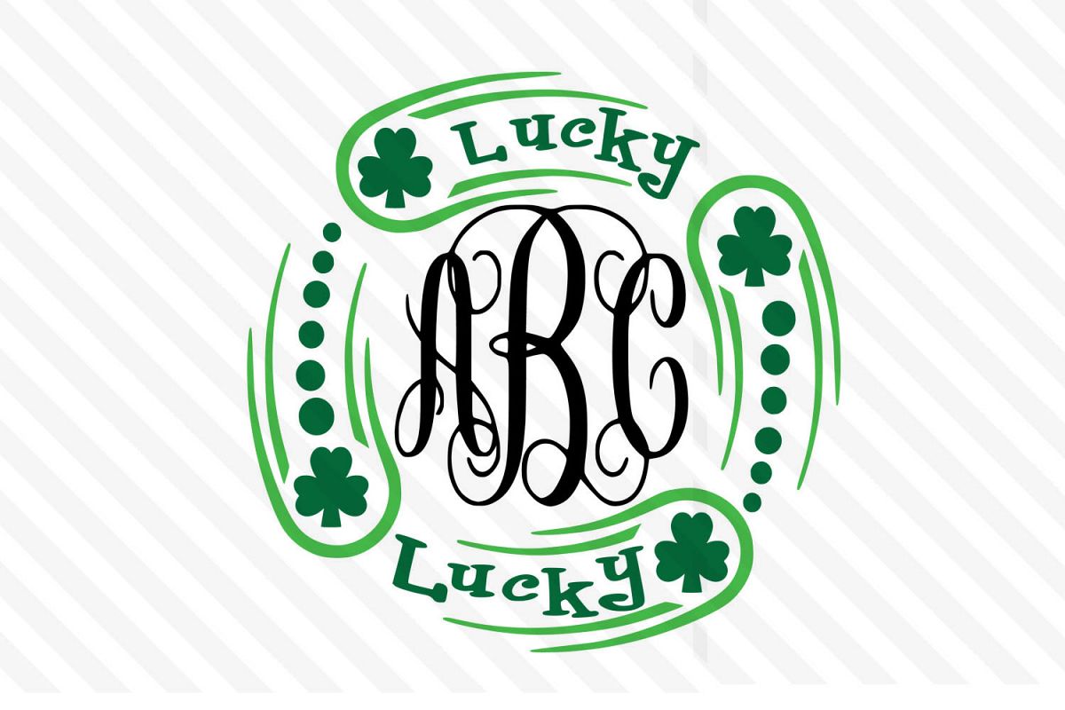 Monogram ,St.Patrick day,Lucky,SVG,clipart,Font,Irish,cricut example image 1