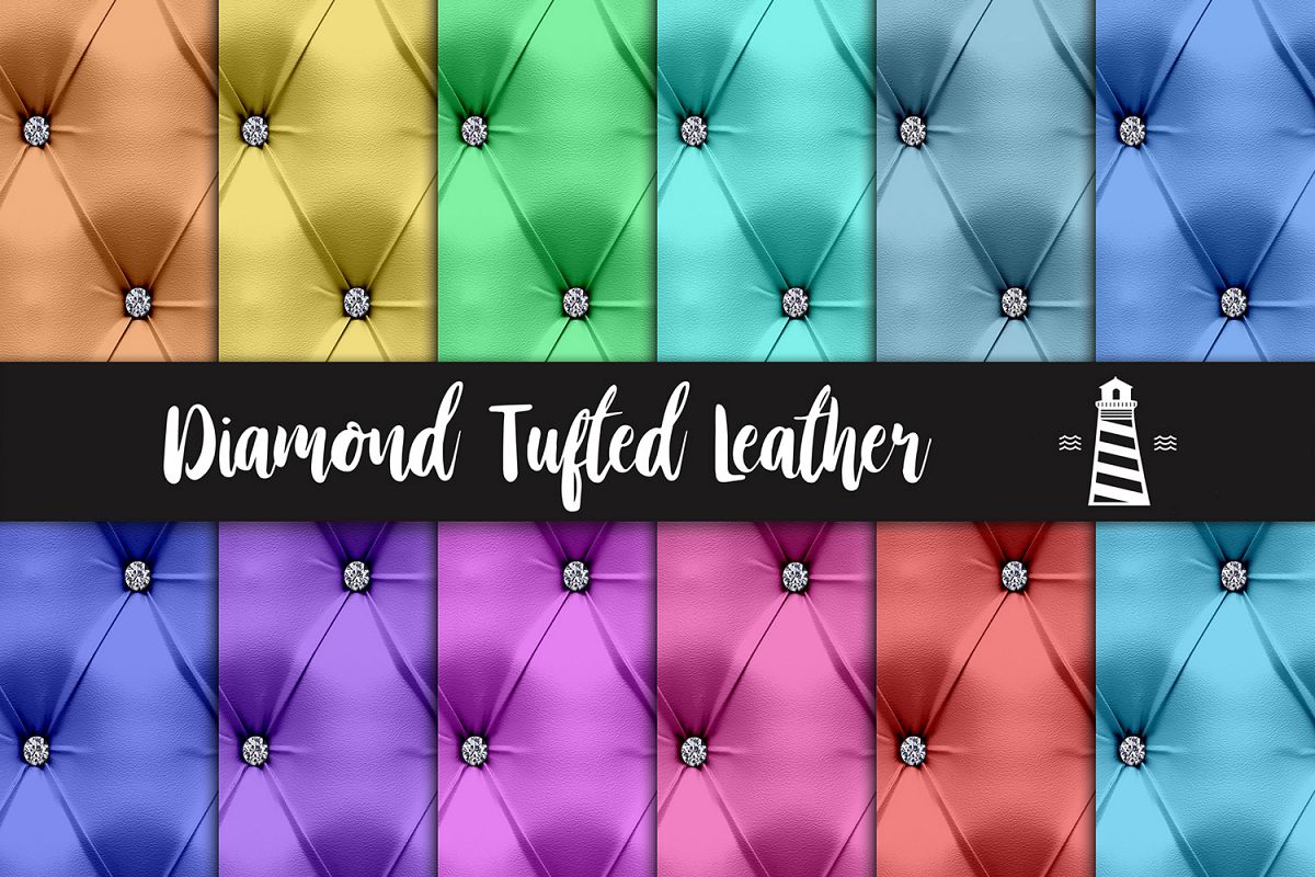 Diamond Tufted Leather Textures example image 1