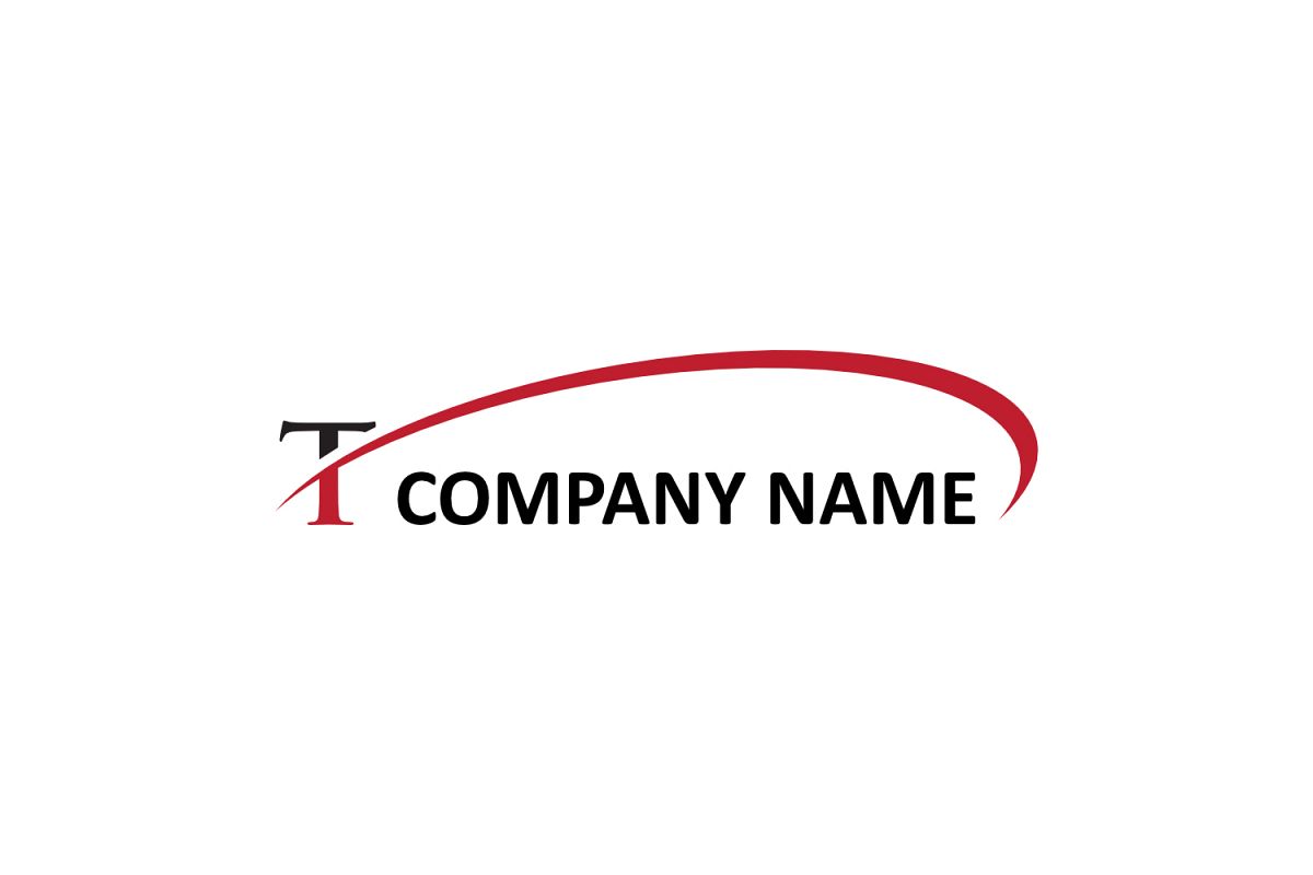 t letter swoosh logo example image 1
