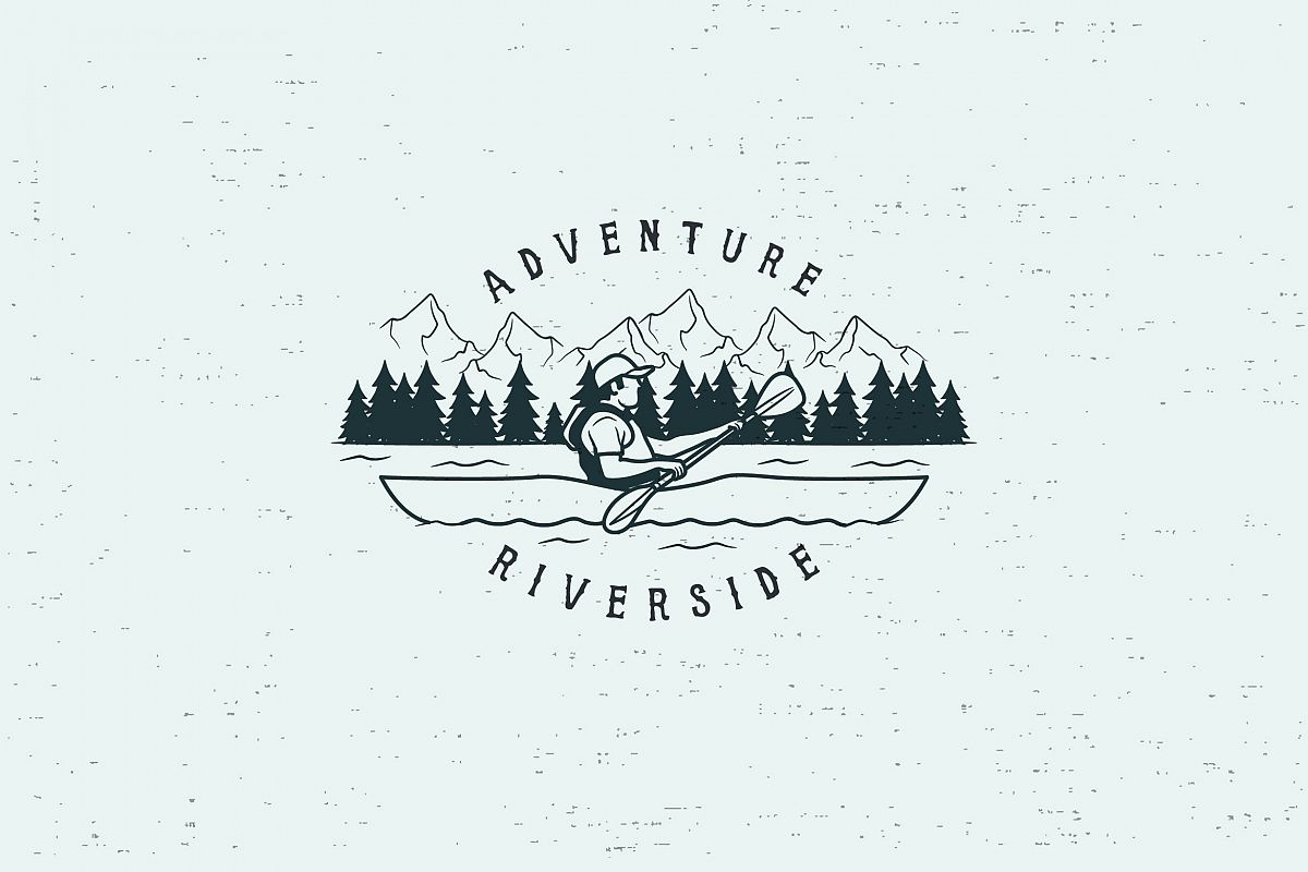 ADVENTURE RIVERSIDE - LOGO TEMPLATE example image 1