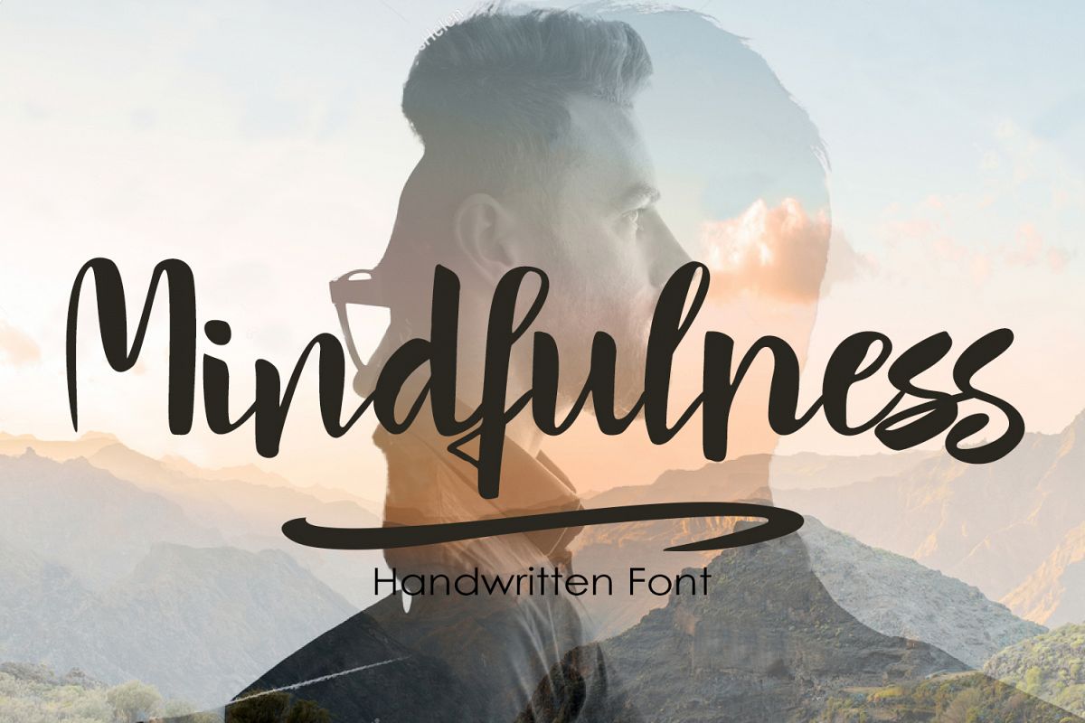 Mindfulness - handwritten font example image 1