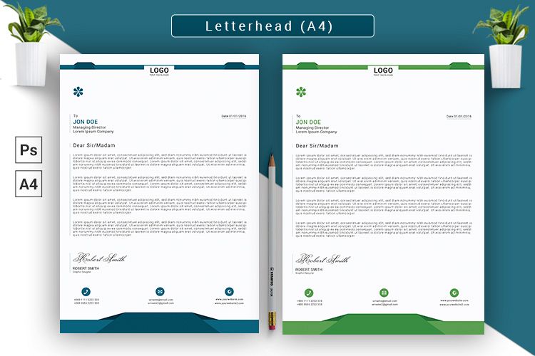 Letterhead/Cover Letter Template (410130) | Resume Templates | Design