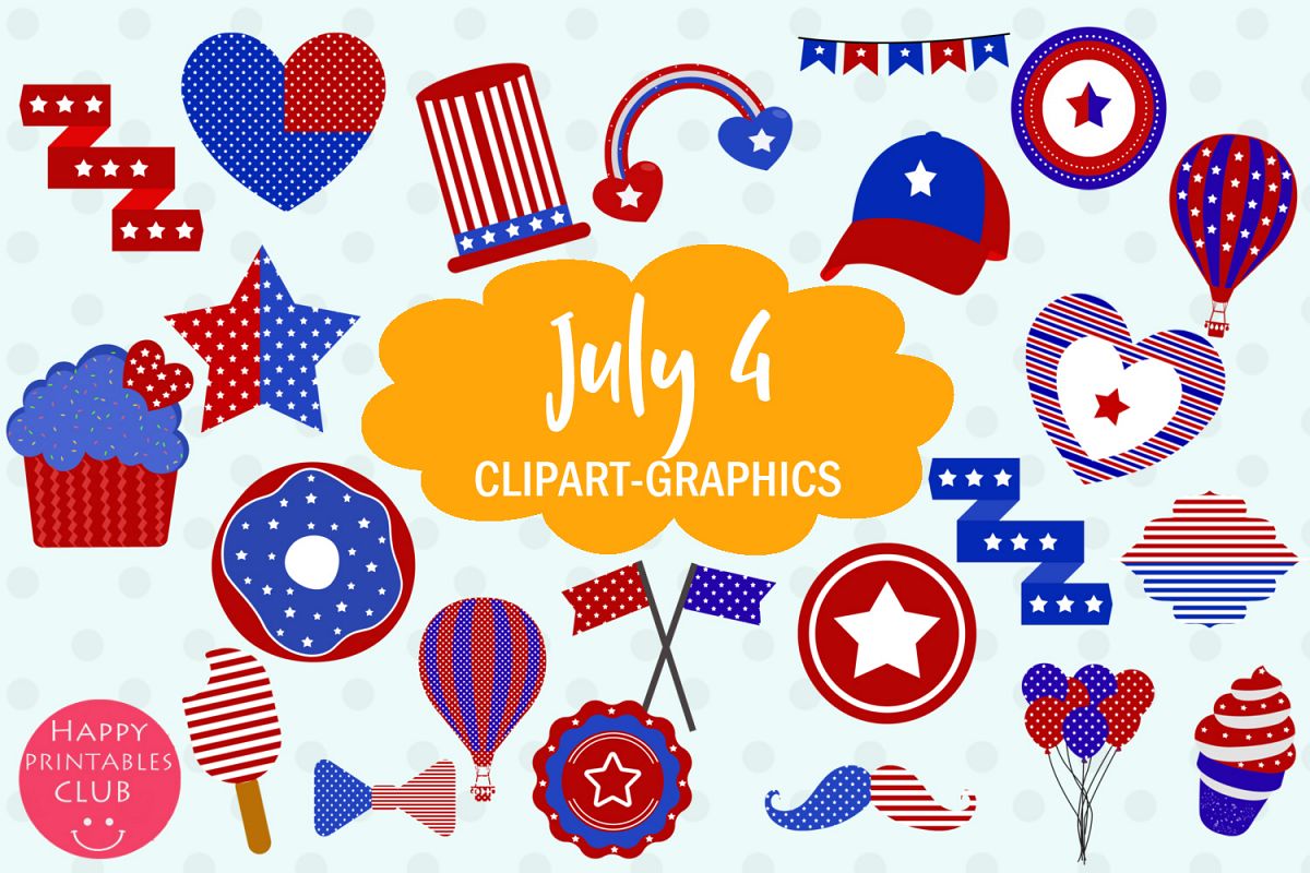 40 July 4 Clipart Graphics-Patriotic Clipart-4 July Clipart example image 1