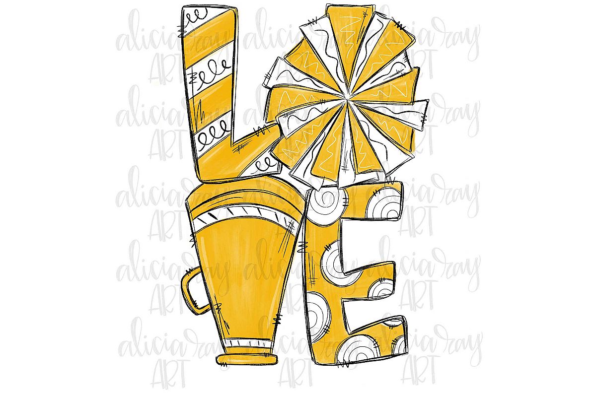 Cheer Love Gold and White example image 1
