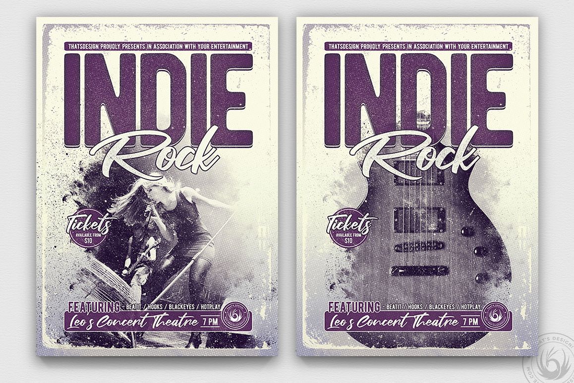Indie Rock Flyer Template V3 example image 1