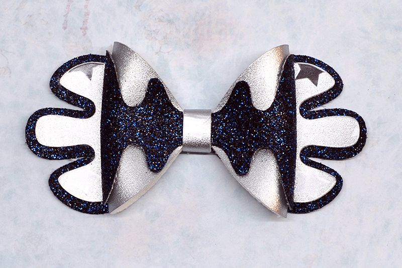 Hair bow template SVG, DIY leather bow template example image 1